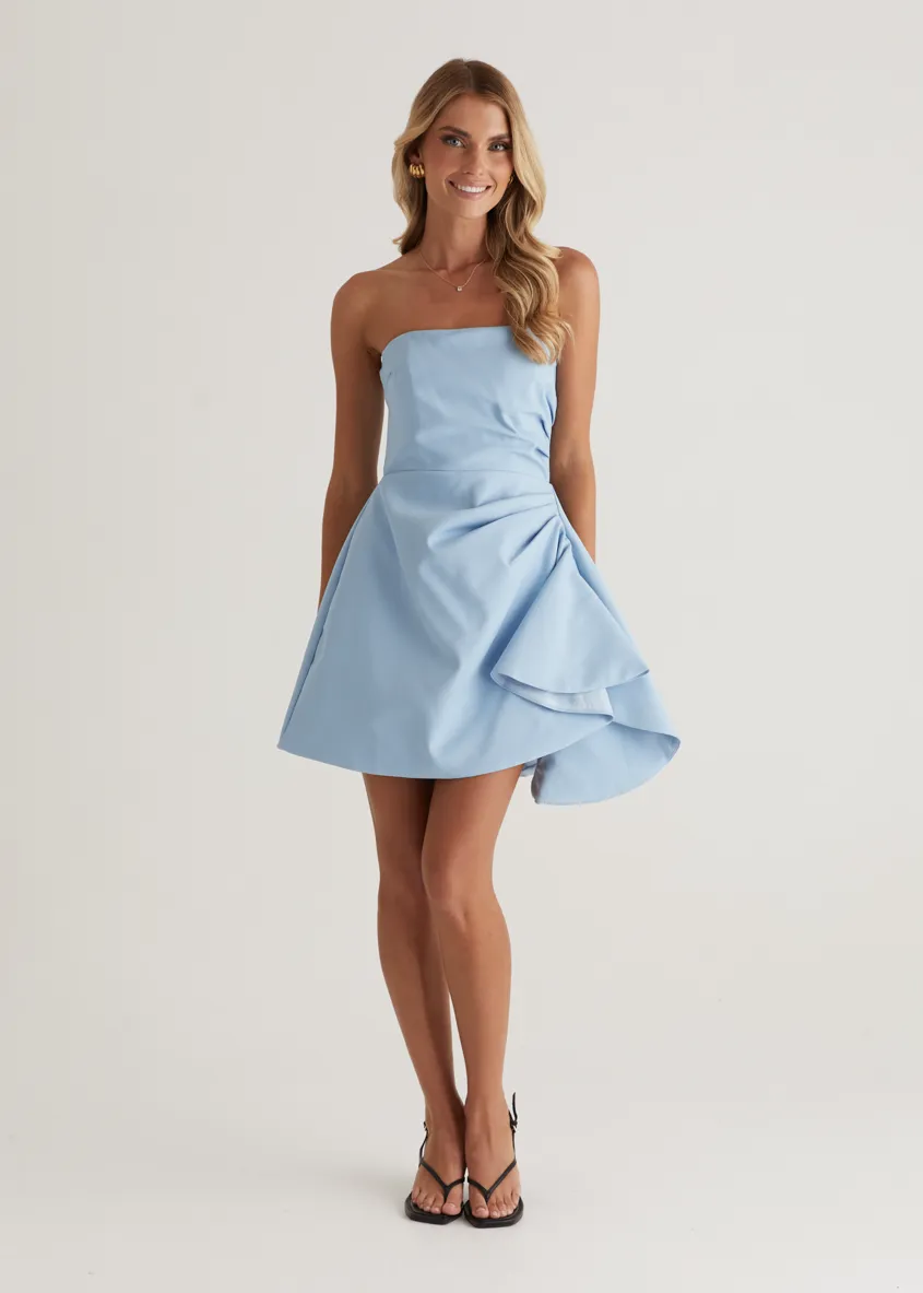 Prunella Strapless Dress - Blue