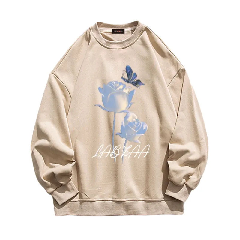 Retro Bold Rose Graphic Sweatshirt