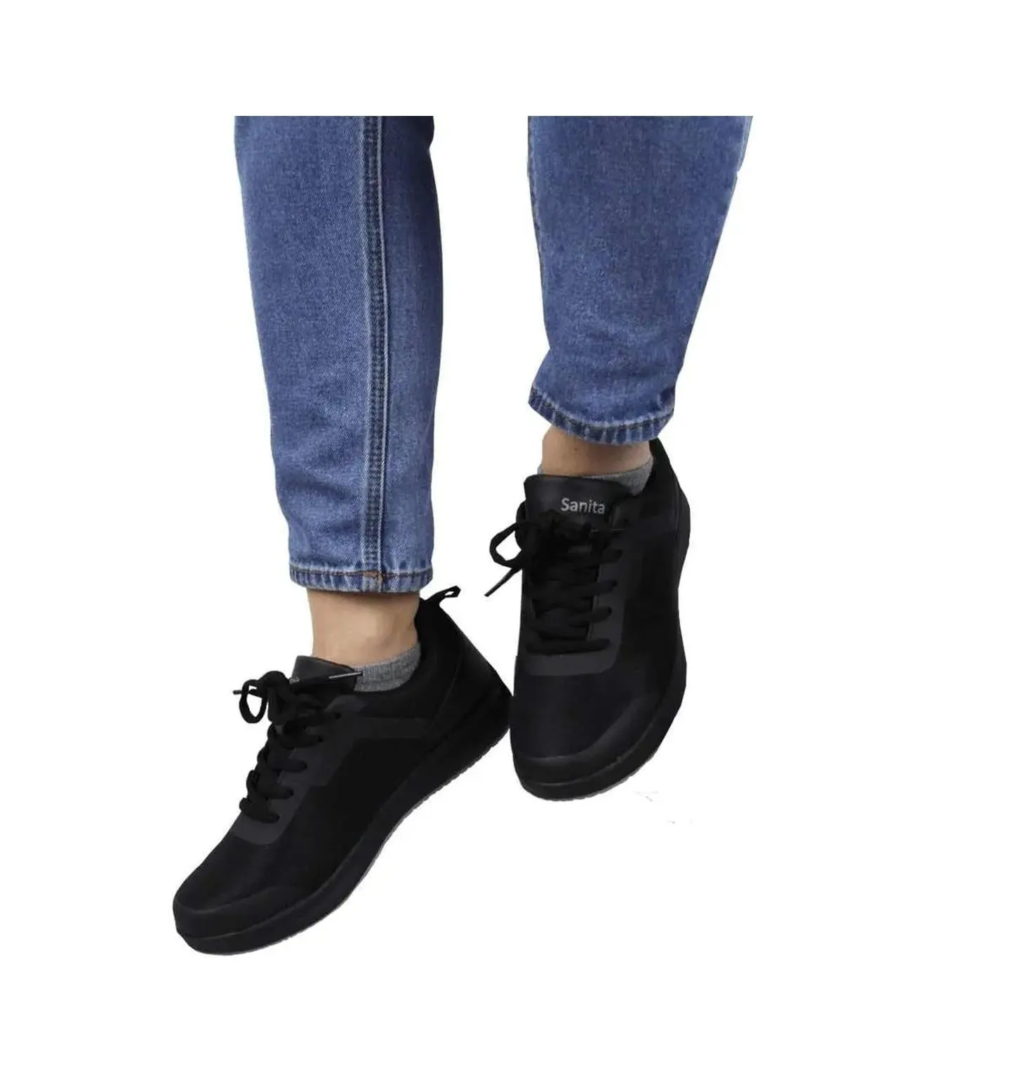 Sanita Concave Mens Black Sneaker