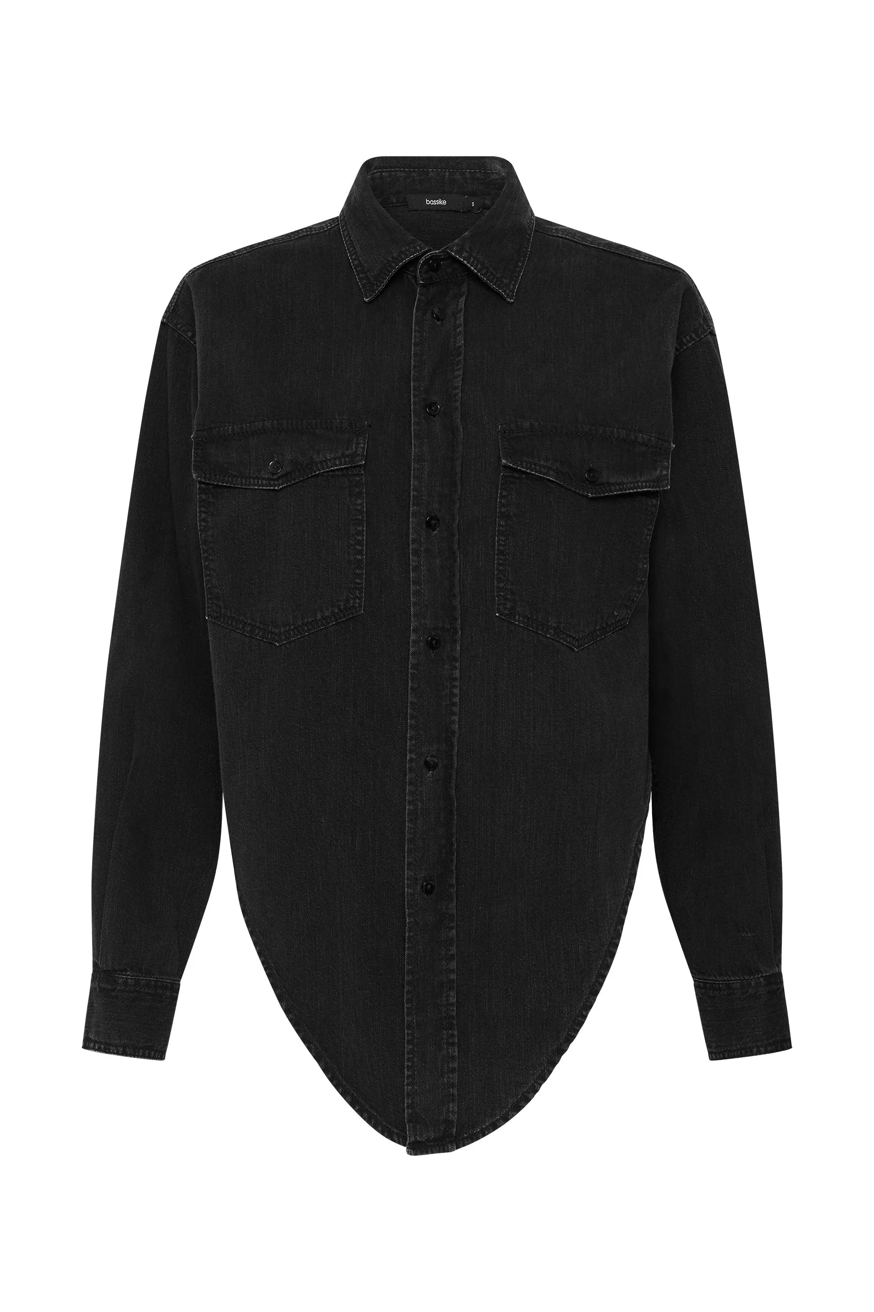Scoop Hem Denim Shirt