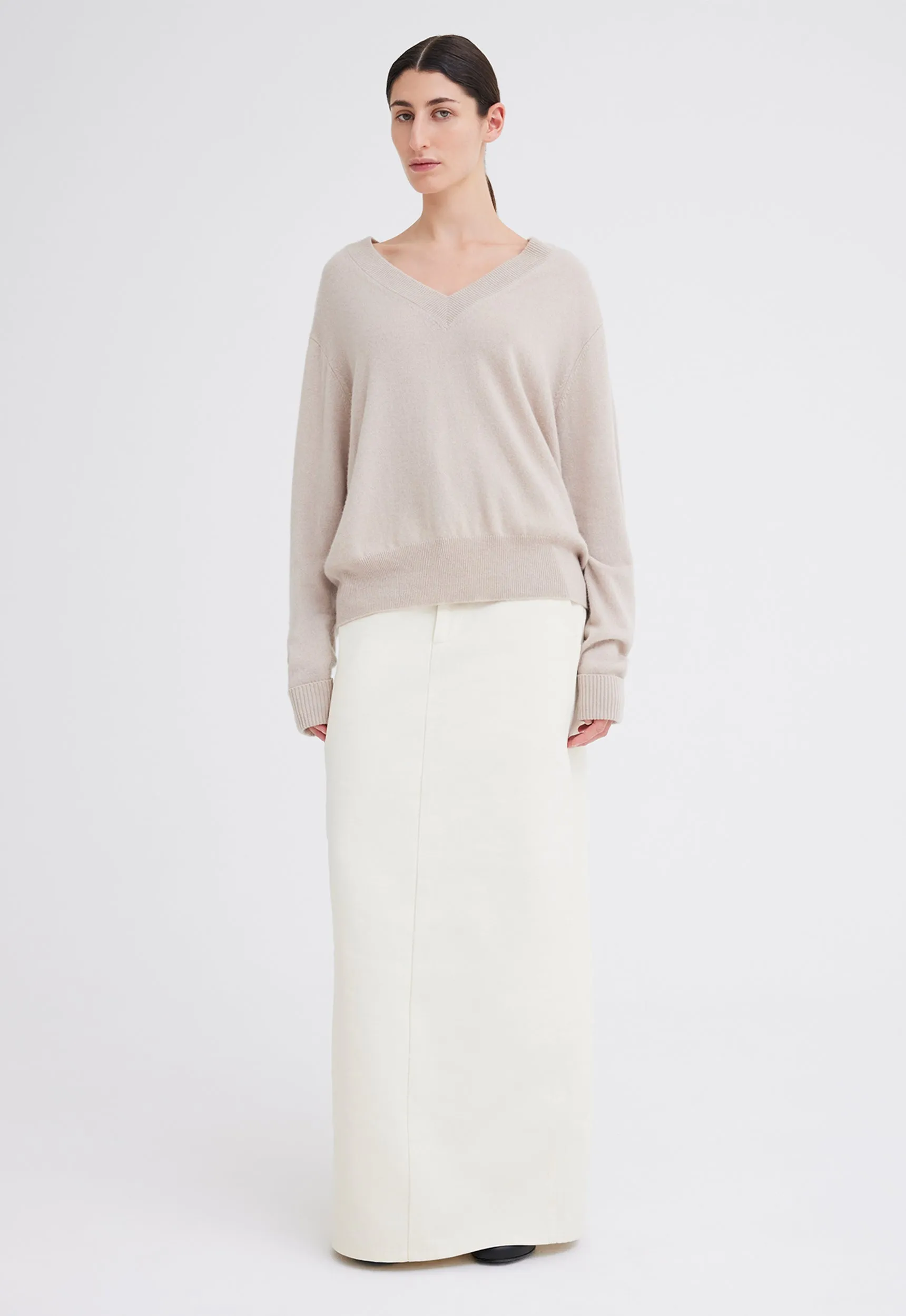 Sharpo Cashmere Sweater - Flaxen Neutral