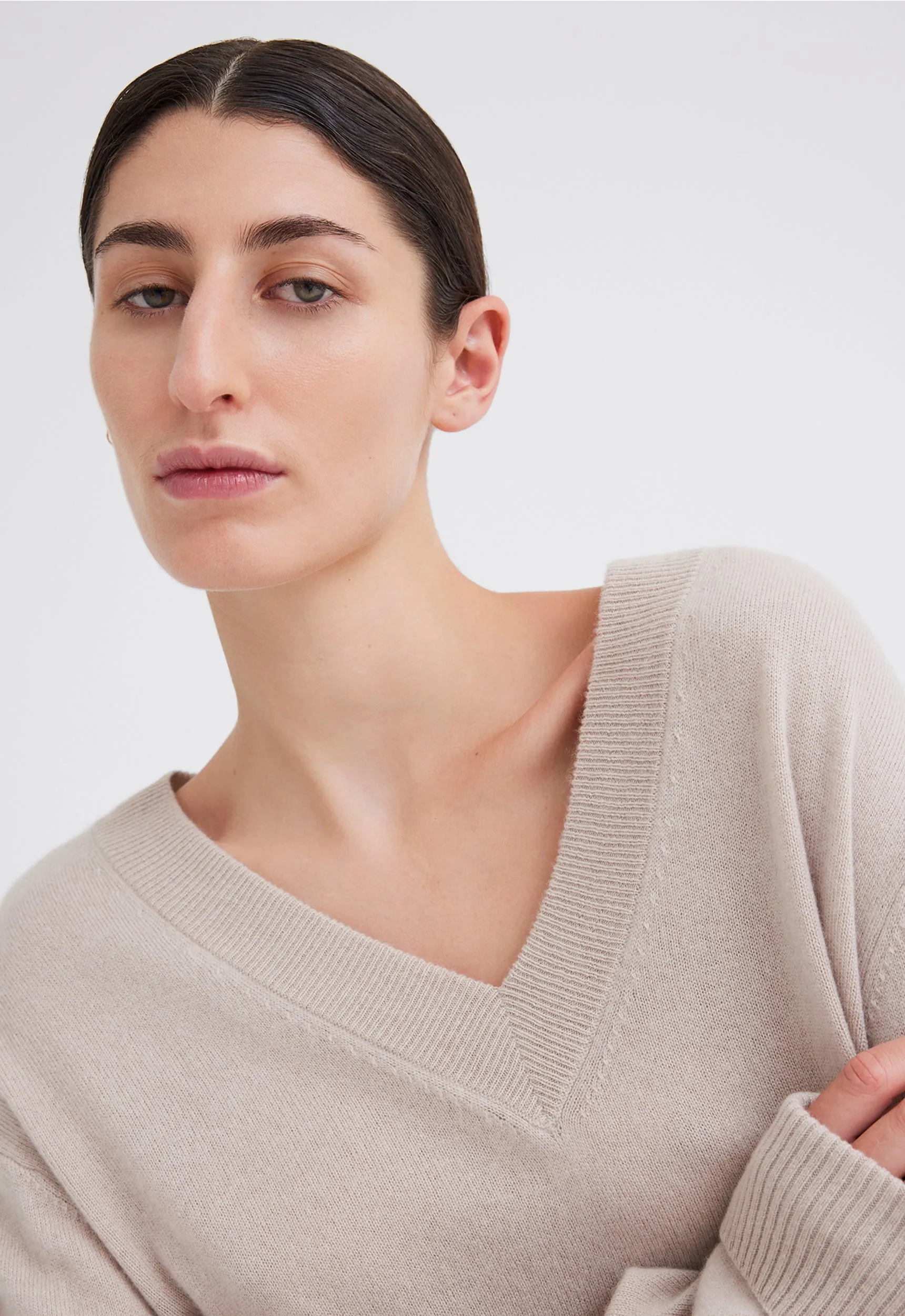 Sharpo Cashmere Sweater - Flaxen Neutral