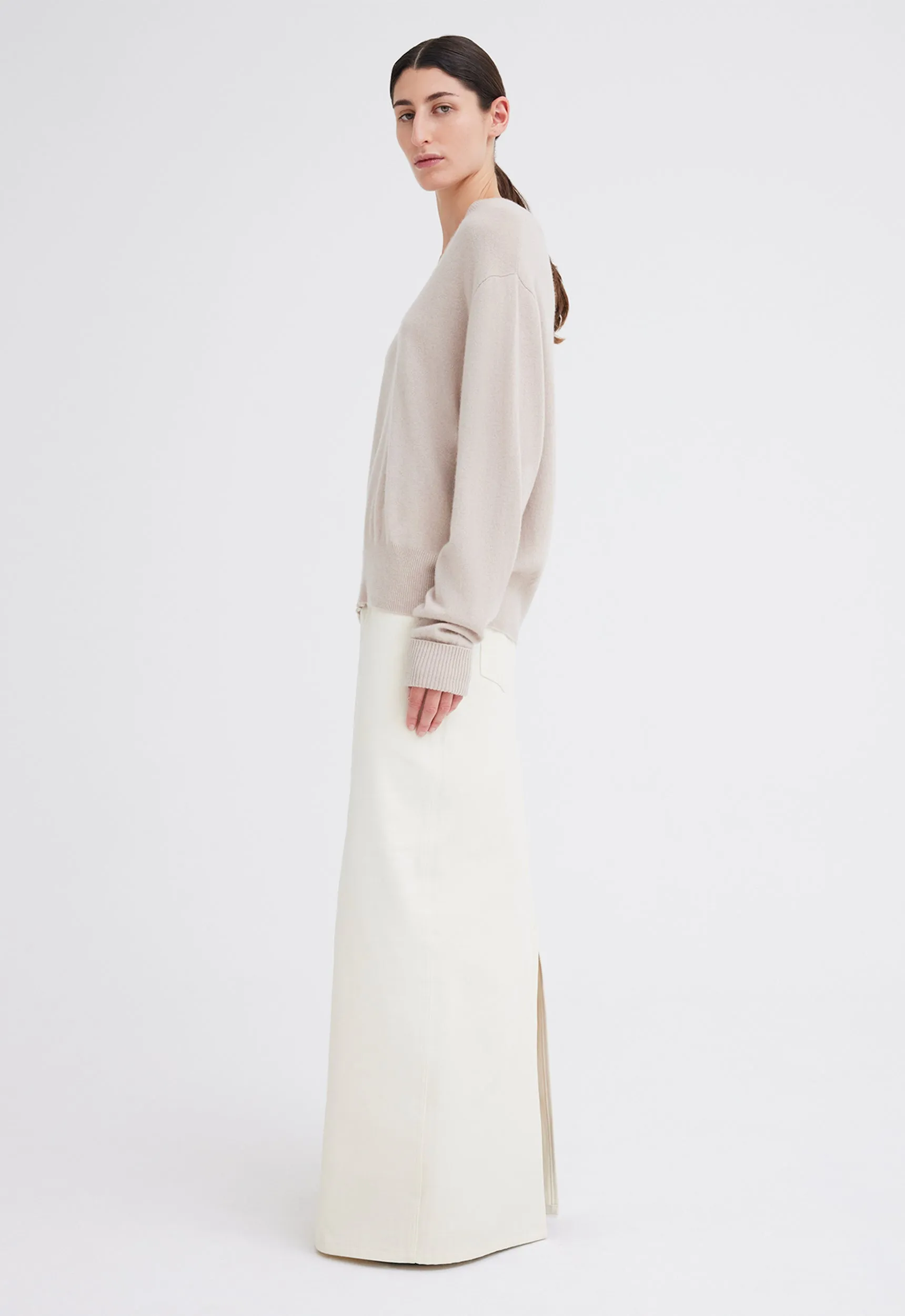 Sharpo Cashmere Sweater - Flaxen Neutral