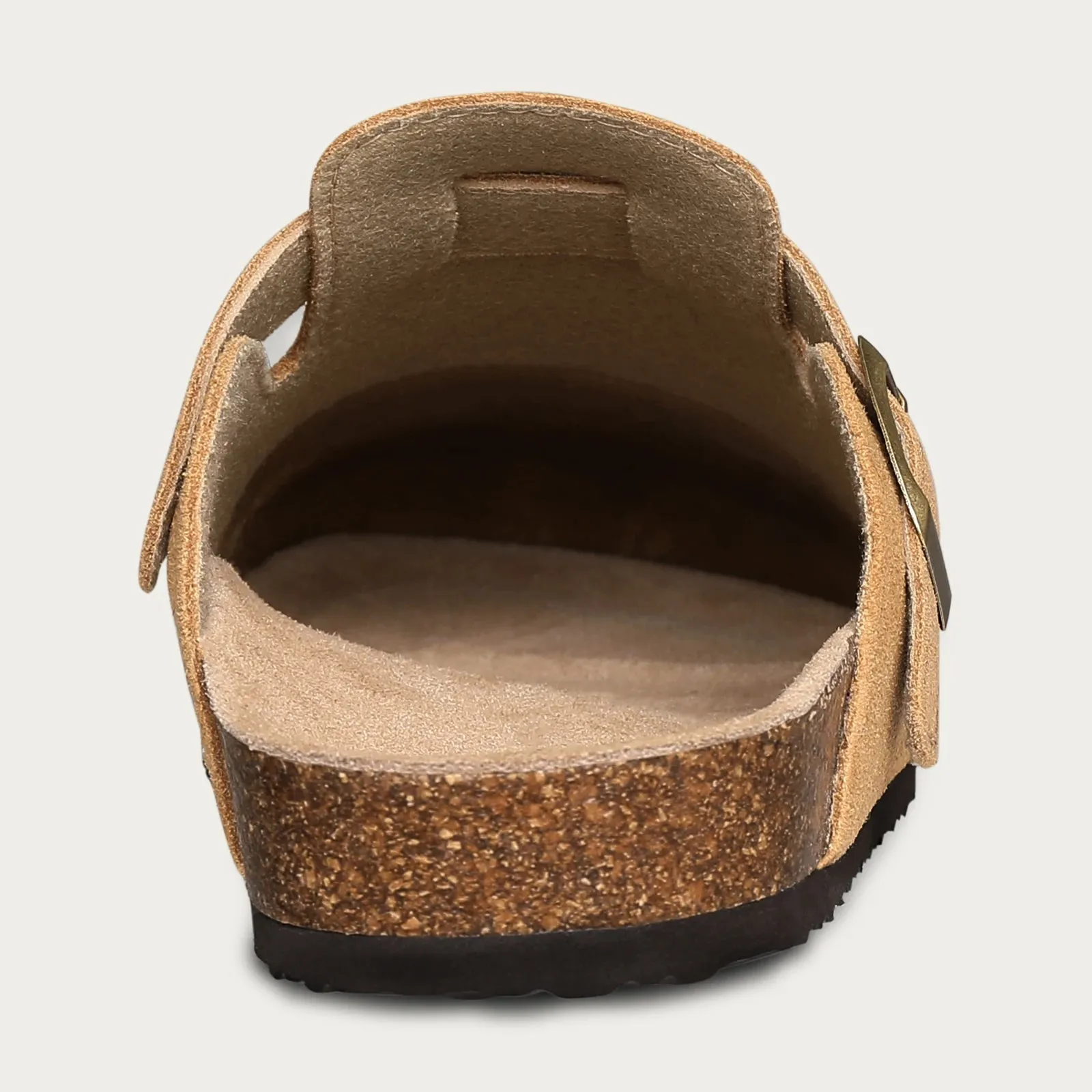 Shevalues Cork Suede Clogs Slippers For Women Men Fashion Summer Cork Flat Sandals Couples Beach Sandals Classic Men Mules Clogs