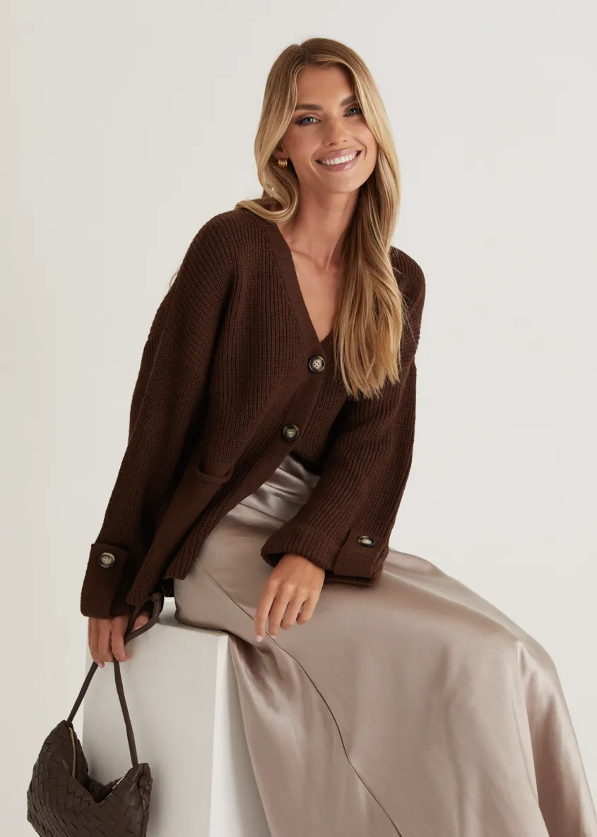 Shirley Cardigan - Chocolate
