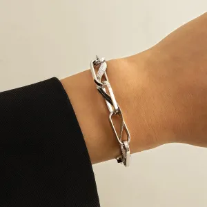 Silver-Plated Chain Link Bracelet