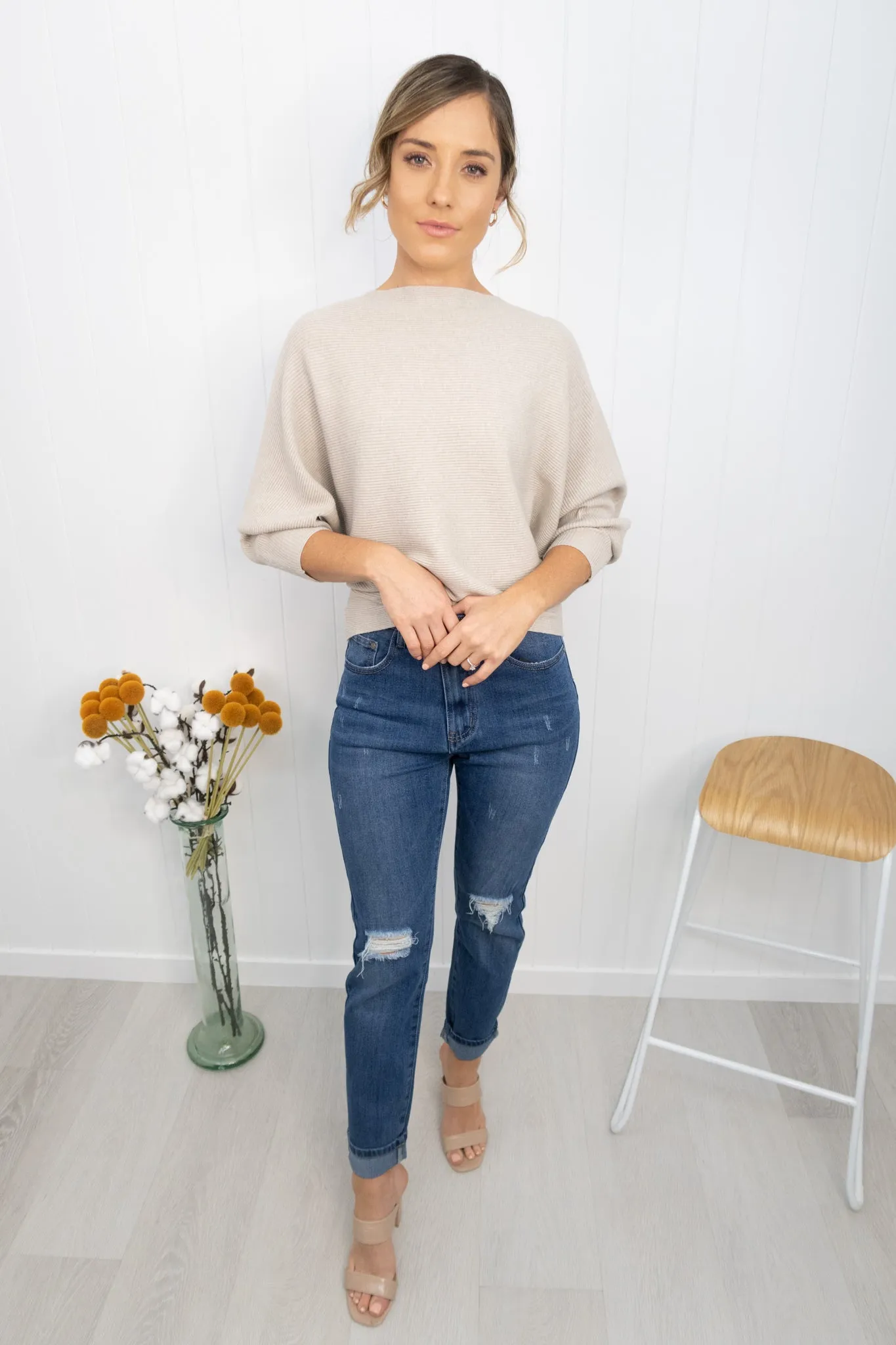 Sloane Boyfriend Jeans- Denim