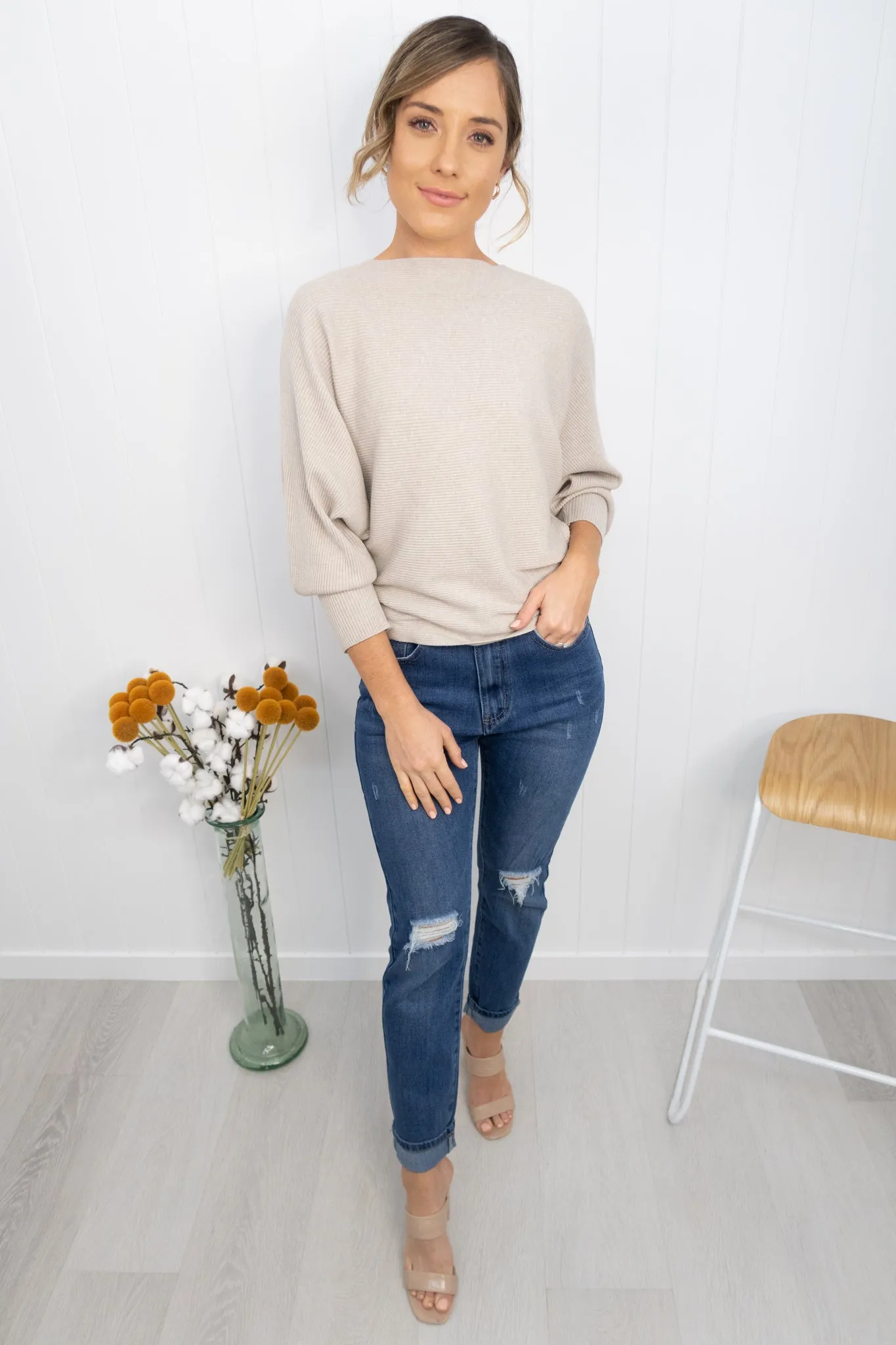 Sloane Boyfriend Jeans- Denim
