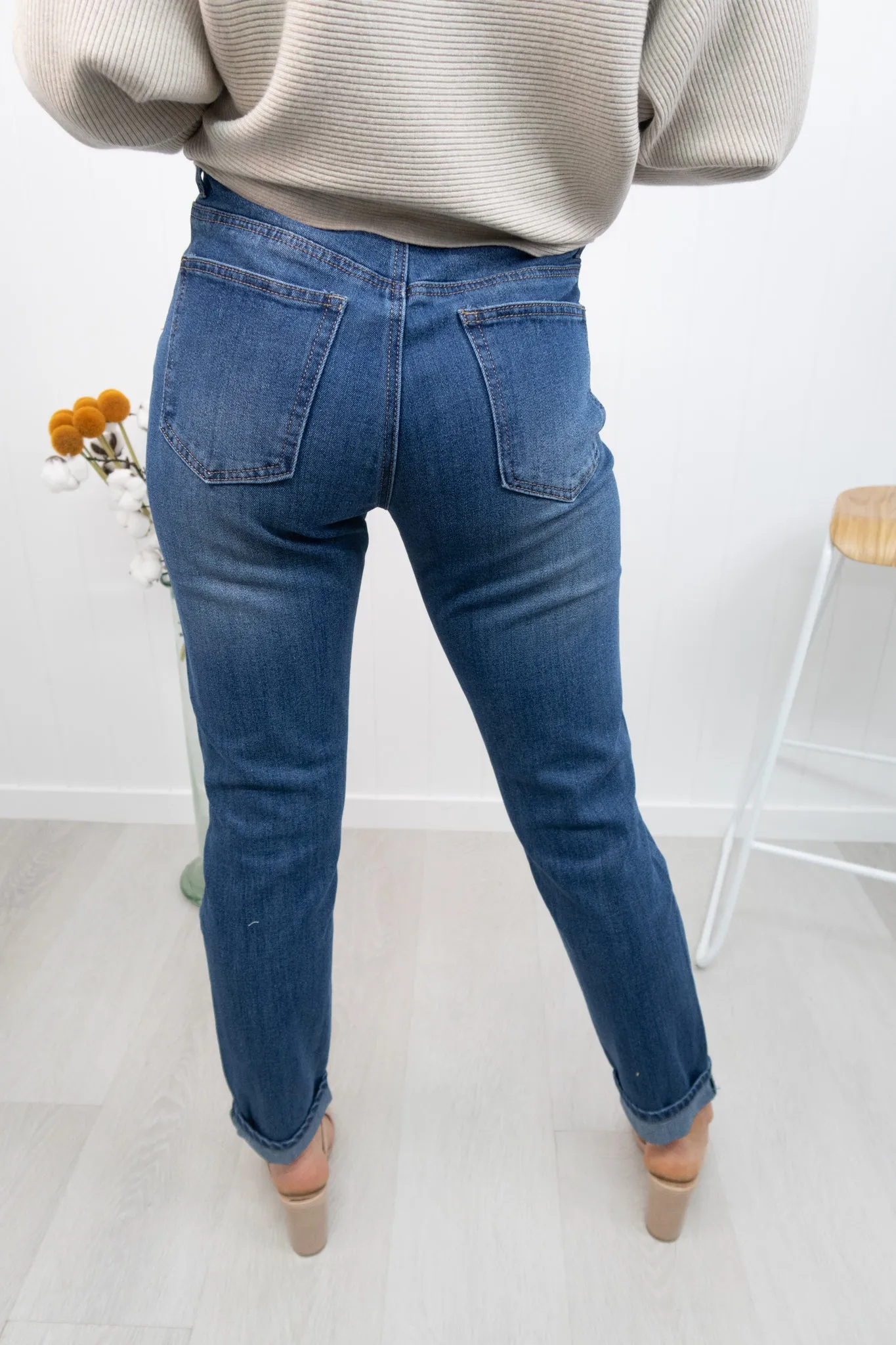 Sloane Boyfriend Jeans- Denim