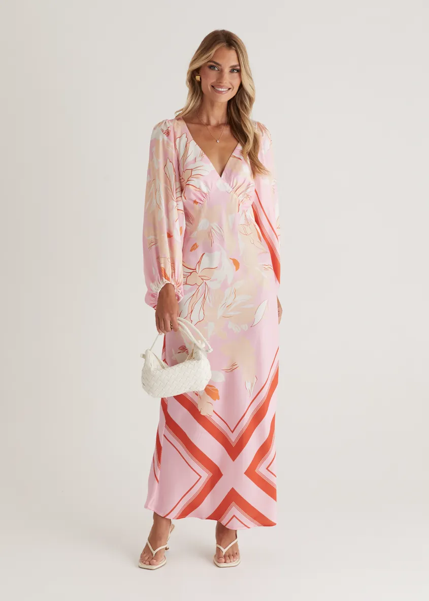 Stetha Maxi Dress - Candy Pink Floral