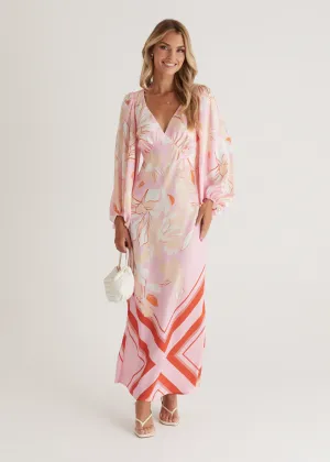 Stetha Maxi Dress - Candy Pink Floral