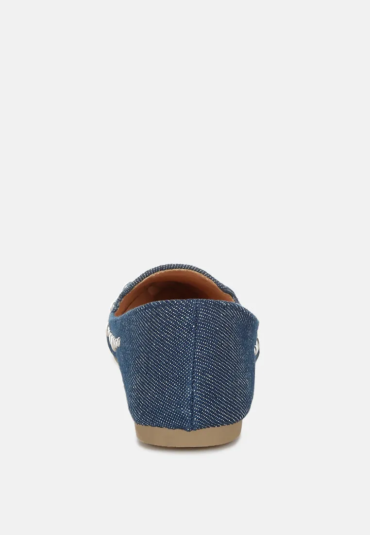 Stud Embellished Ballet Flats By RAG