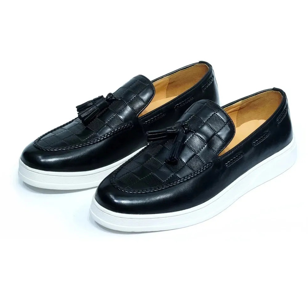 Tassel Loafer Shoes Genuine Leather Slip-on R