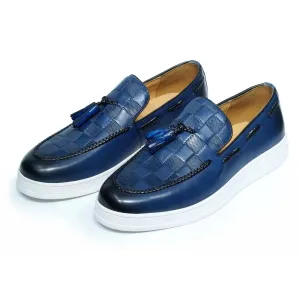 Tassel Loafer Shoes Genuine Leather Slip-on R