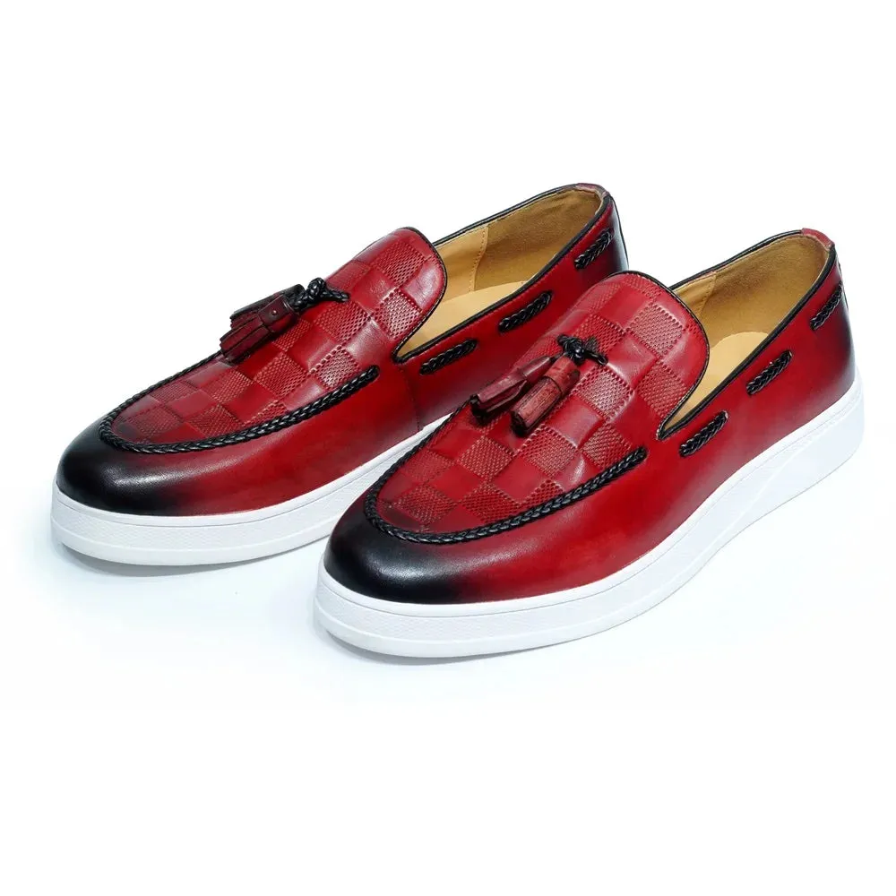 Tassel Loafer Shoes Genuine Leather Slip-on R