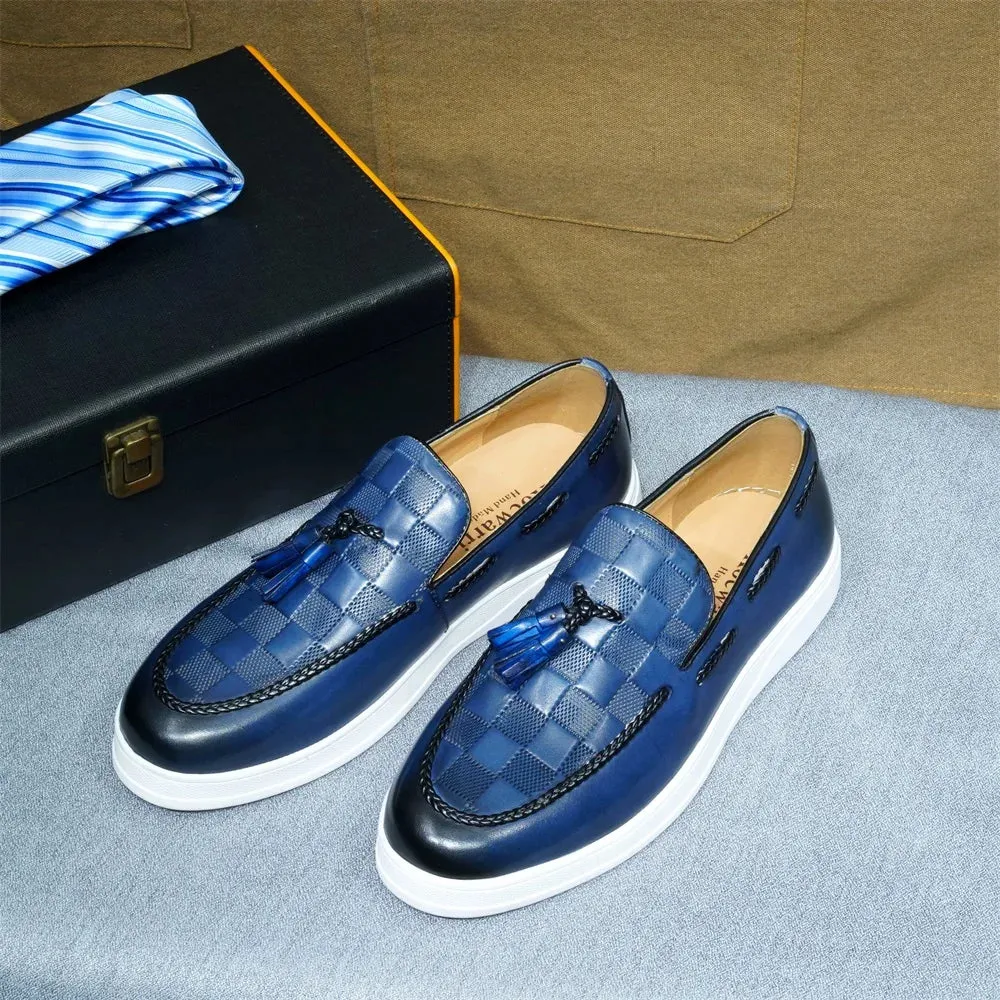 Tassel Loafer Shoes Genuine Leather Slip-on R