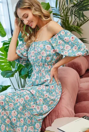 The Aqua Floral Dress