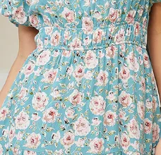The Aqua Floral Dress