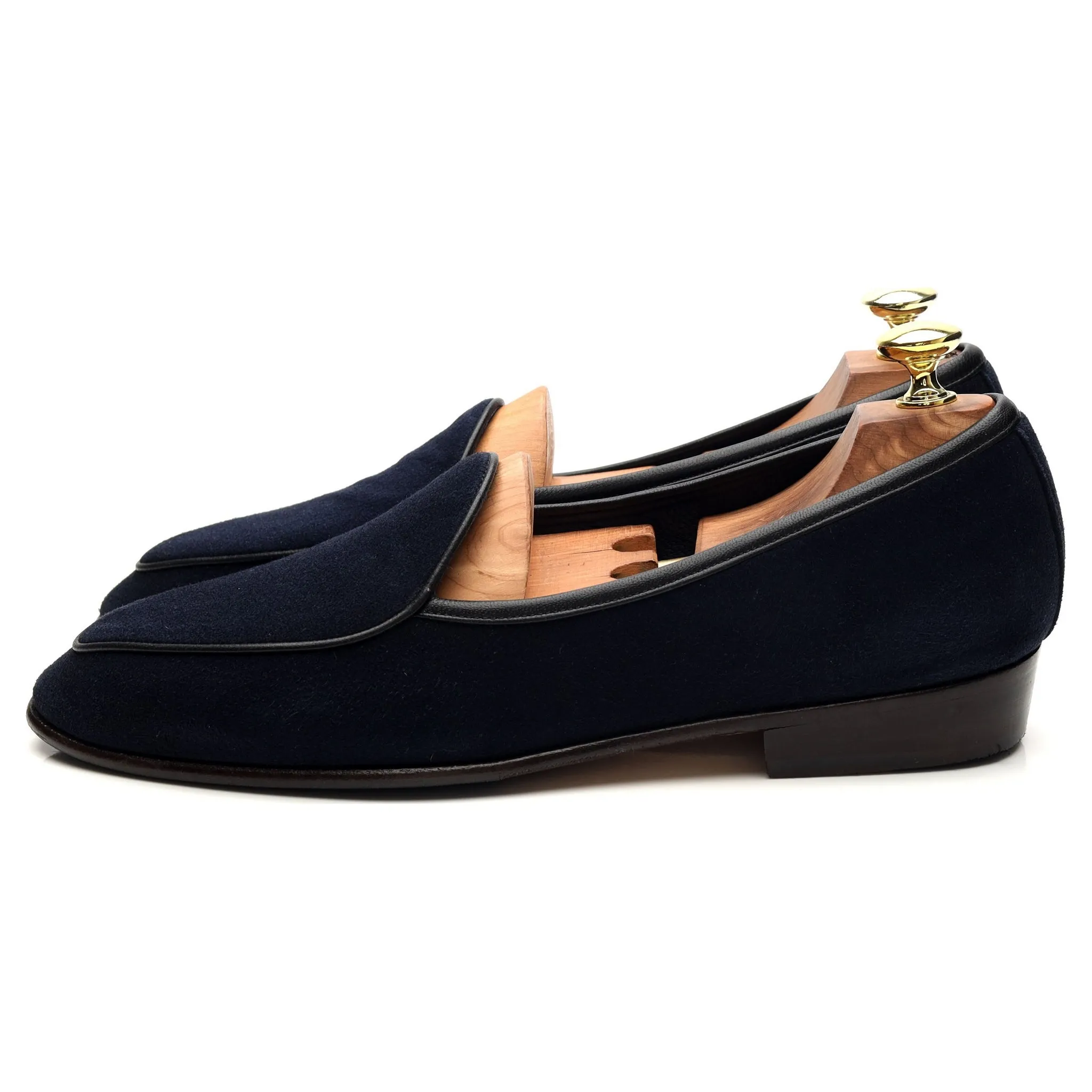 The Armoury 'Sagan Classic' Navy Blue Suede Slip on Loafers UK 7 / UK 7.5