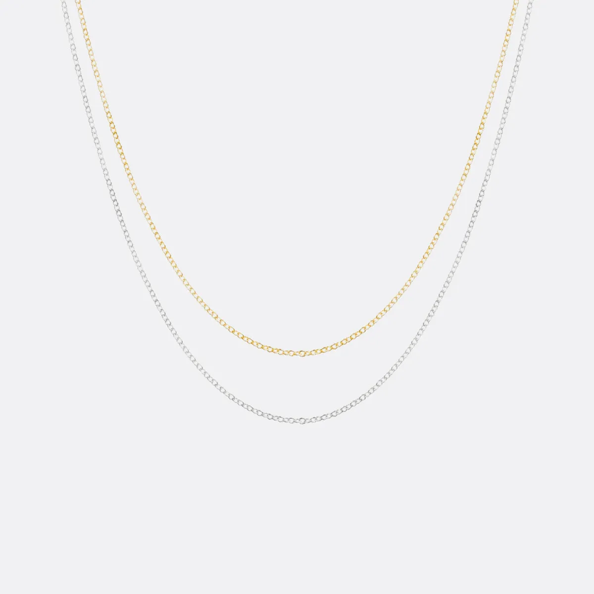 The Classic Dainty Chain Necklace - Sterling Silver & Gold Filled