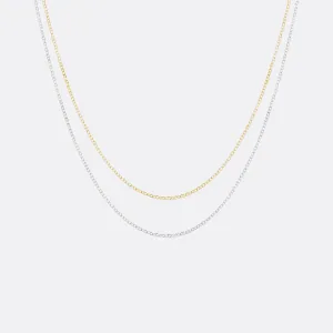 The Classic Dainty Chain Necklace - Sterling Silver & Gold Filled
