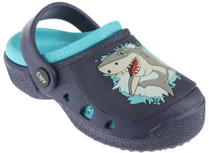 Toddler Boys Shark Printed Clog with Backstrap