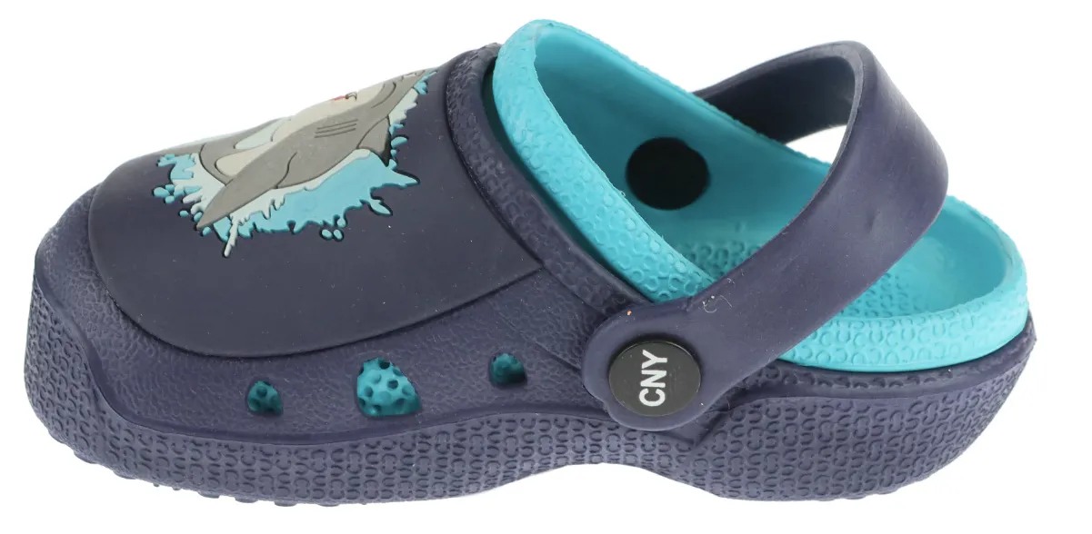 Toddler Boys Shark Printed Clog with Backstrap