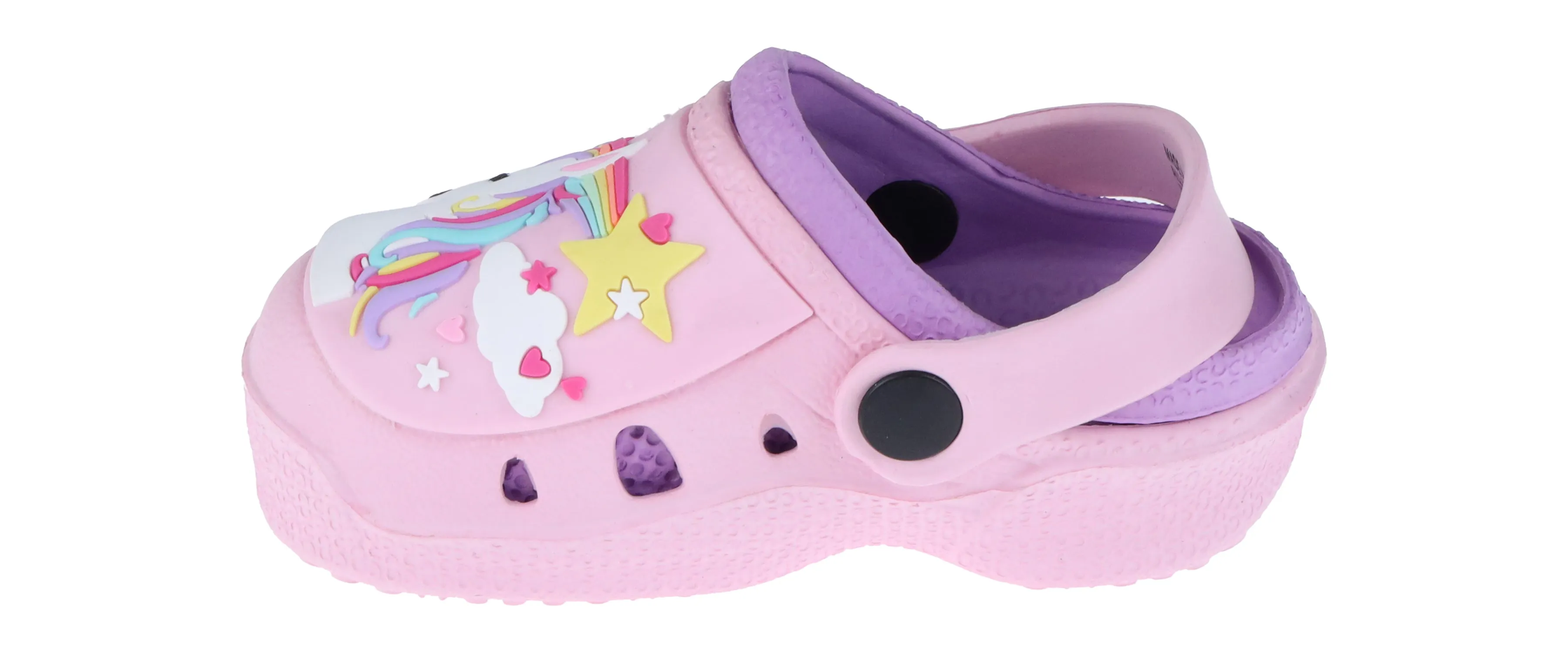 Toddler Girls Shooting Stars Unicorn Injected EVA Two Tone Clog