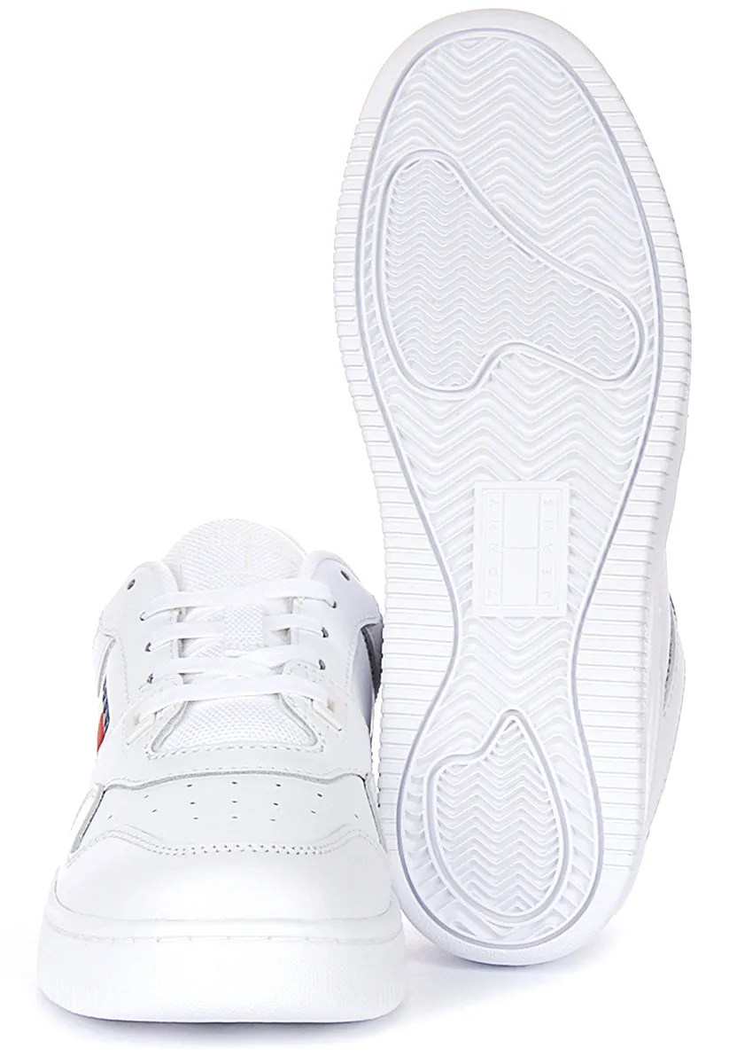Tommy Jeans Retro Basket Sneaker In White For Women