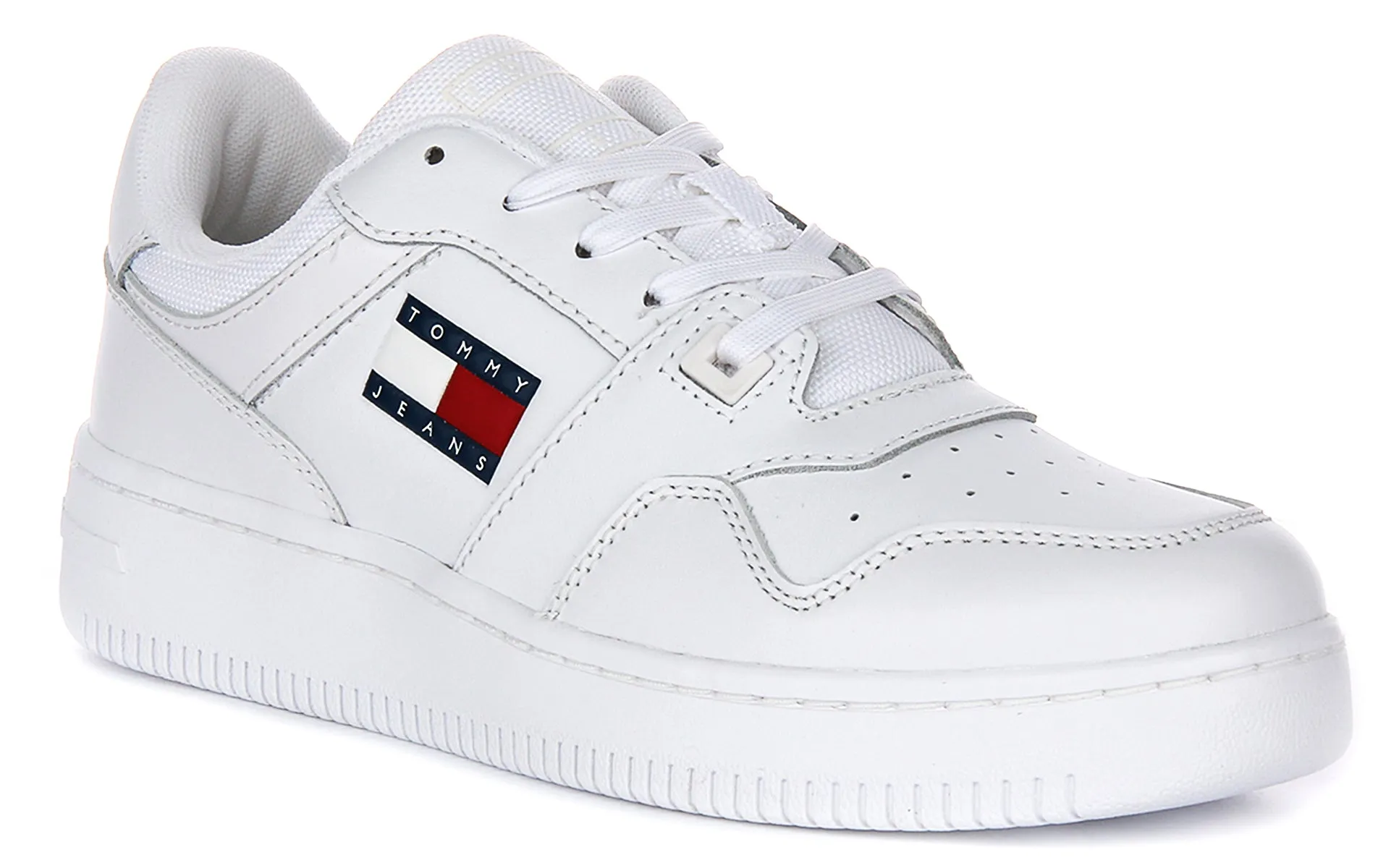 Tommy Jeans Retro Basket Sneaker In White For Women