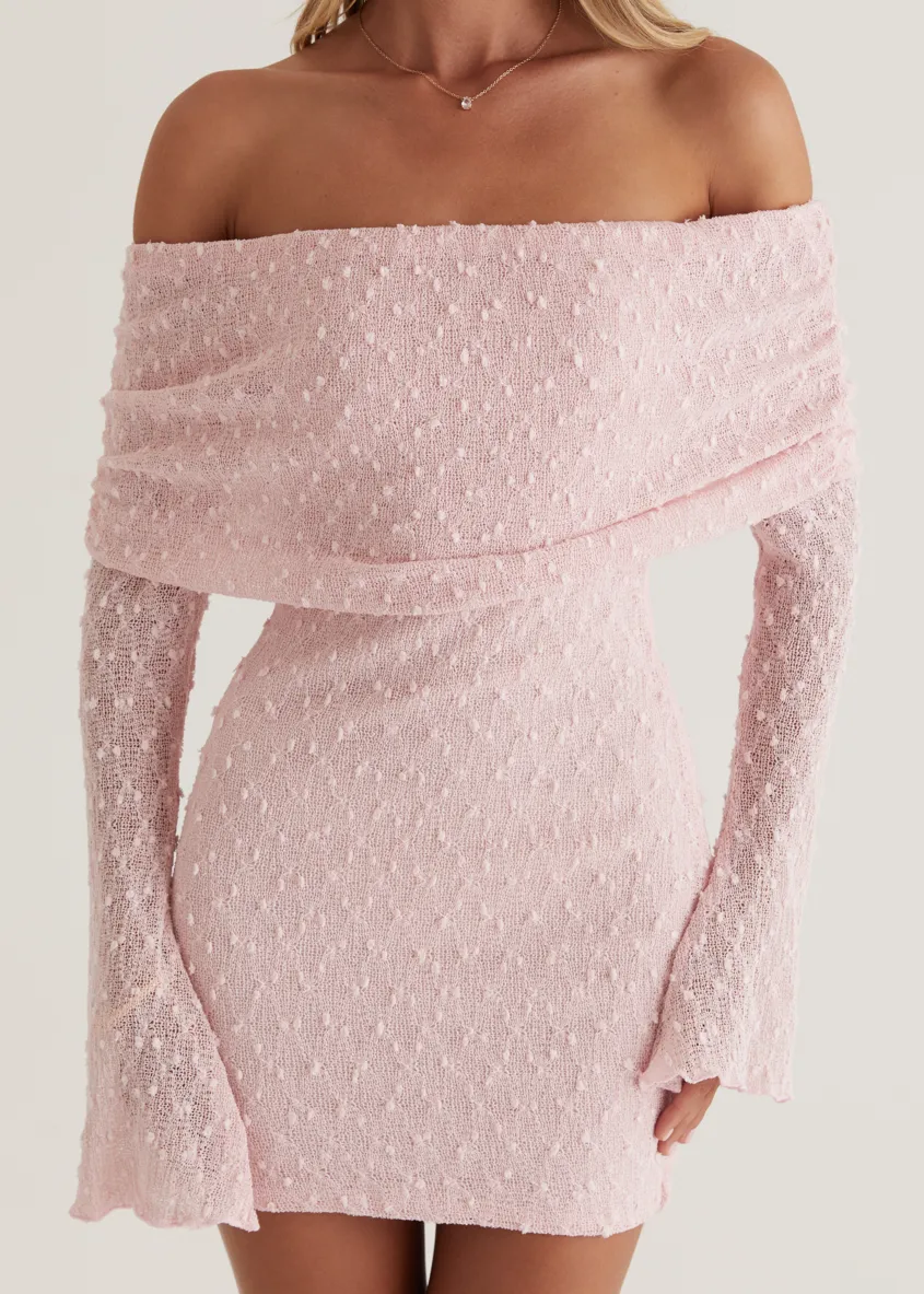 Toulouse Off Shoulder Dress - Pink