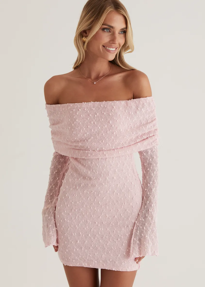 Toulouse Off Shoulder Dress - Pink