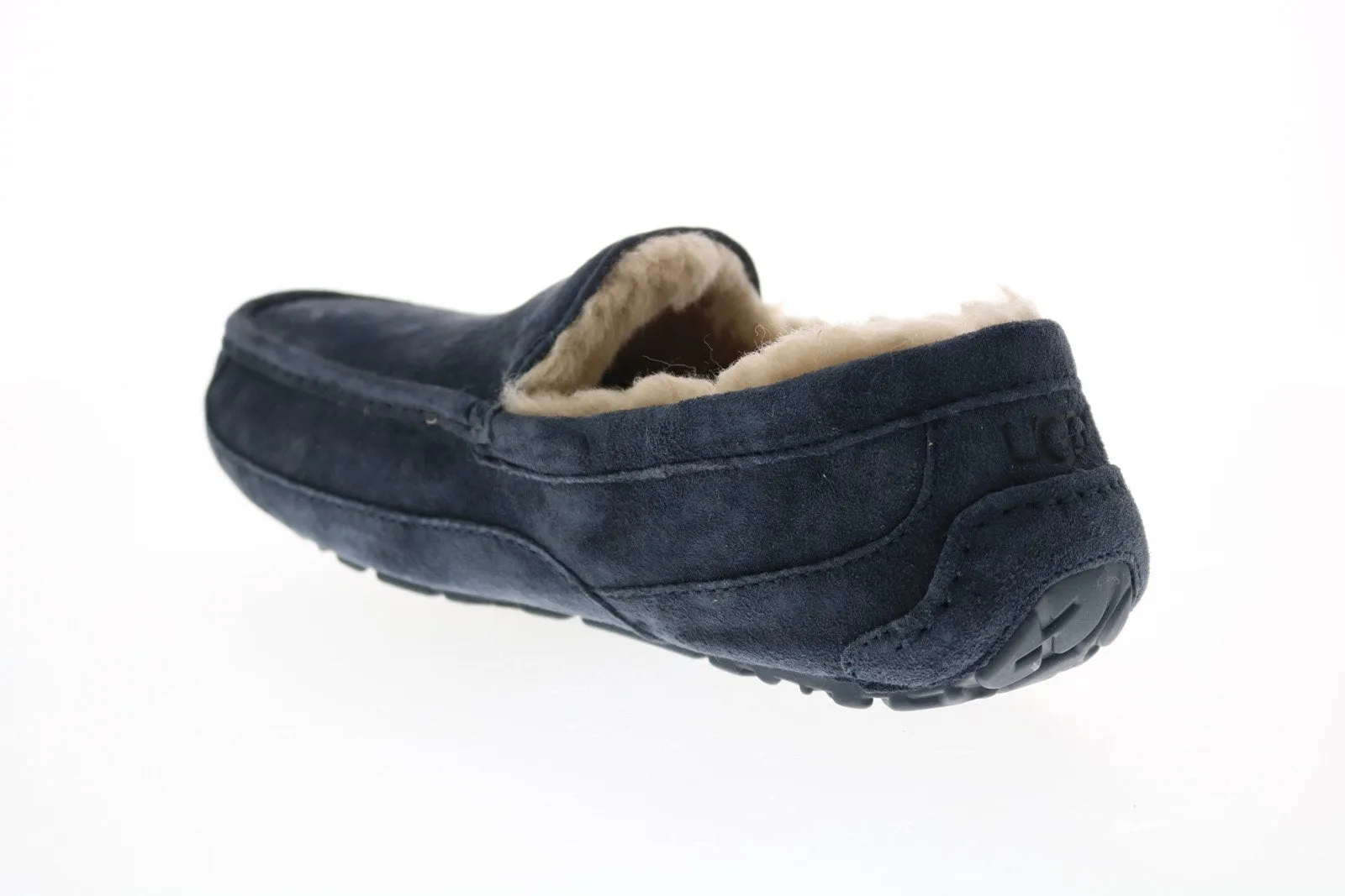 UGG Ascot 5775 Mens Blue Suede Lace Up Moccasin Slippers Shoes