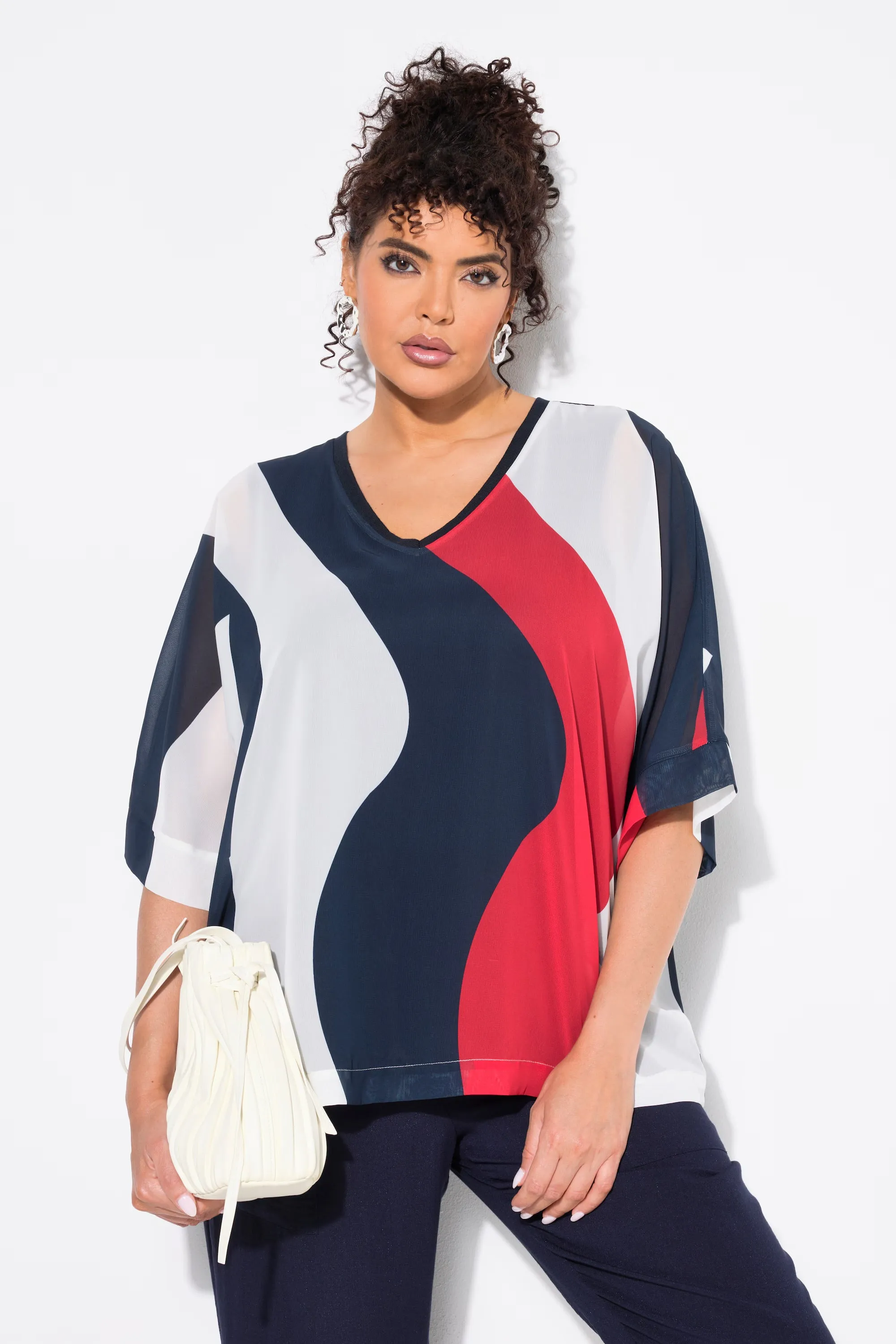 Ulla Popken Wave Print Tunic