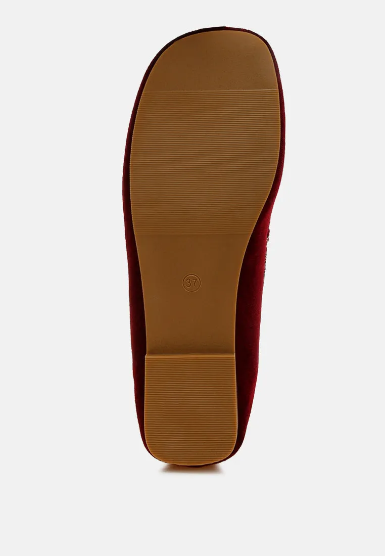 Velvet Flat Loafers by RUW