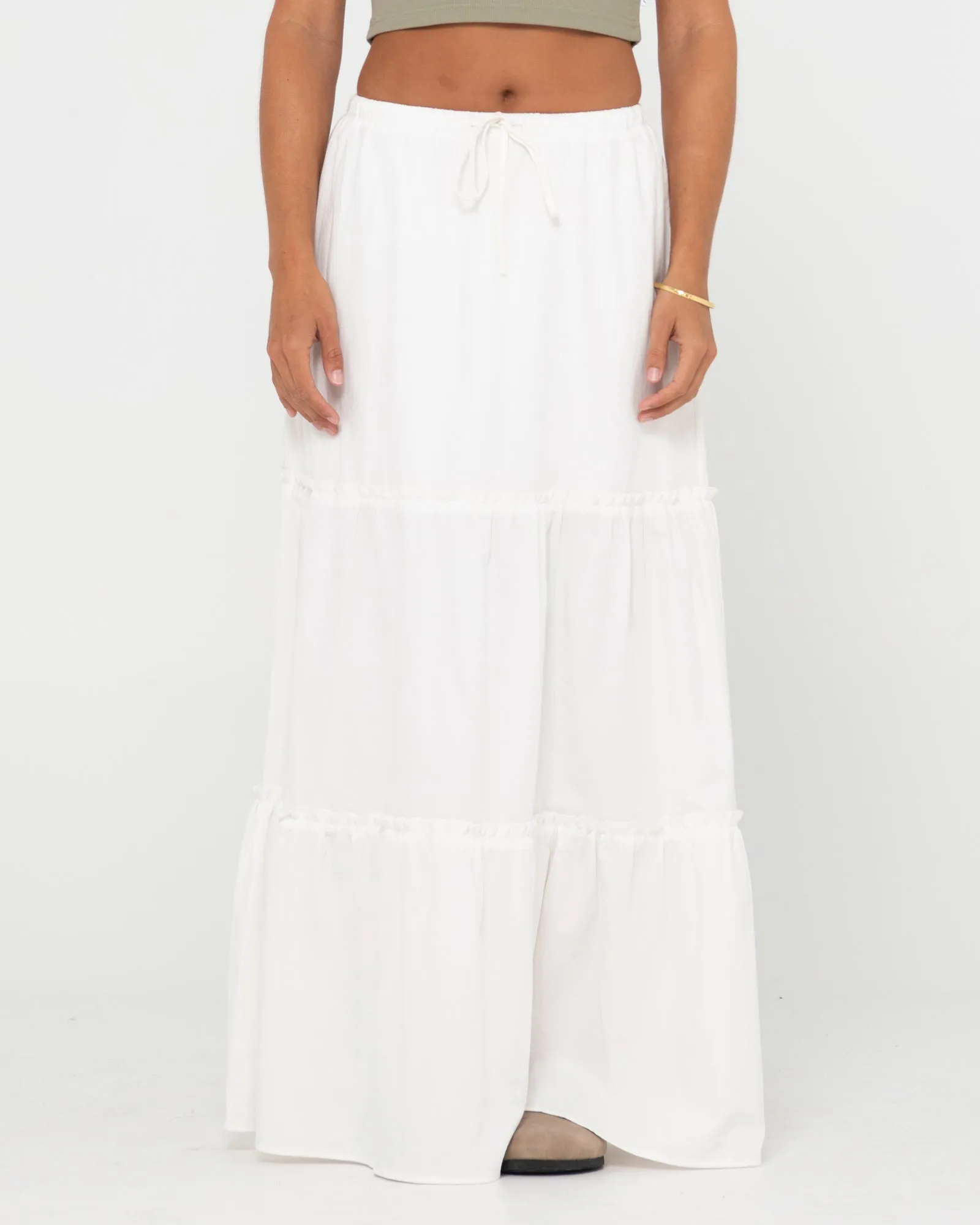 Violeta Low Rise Maxi Skirt - Snow