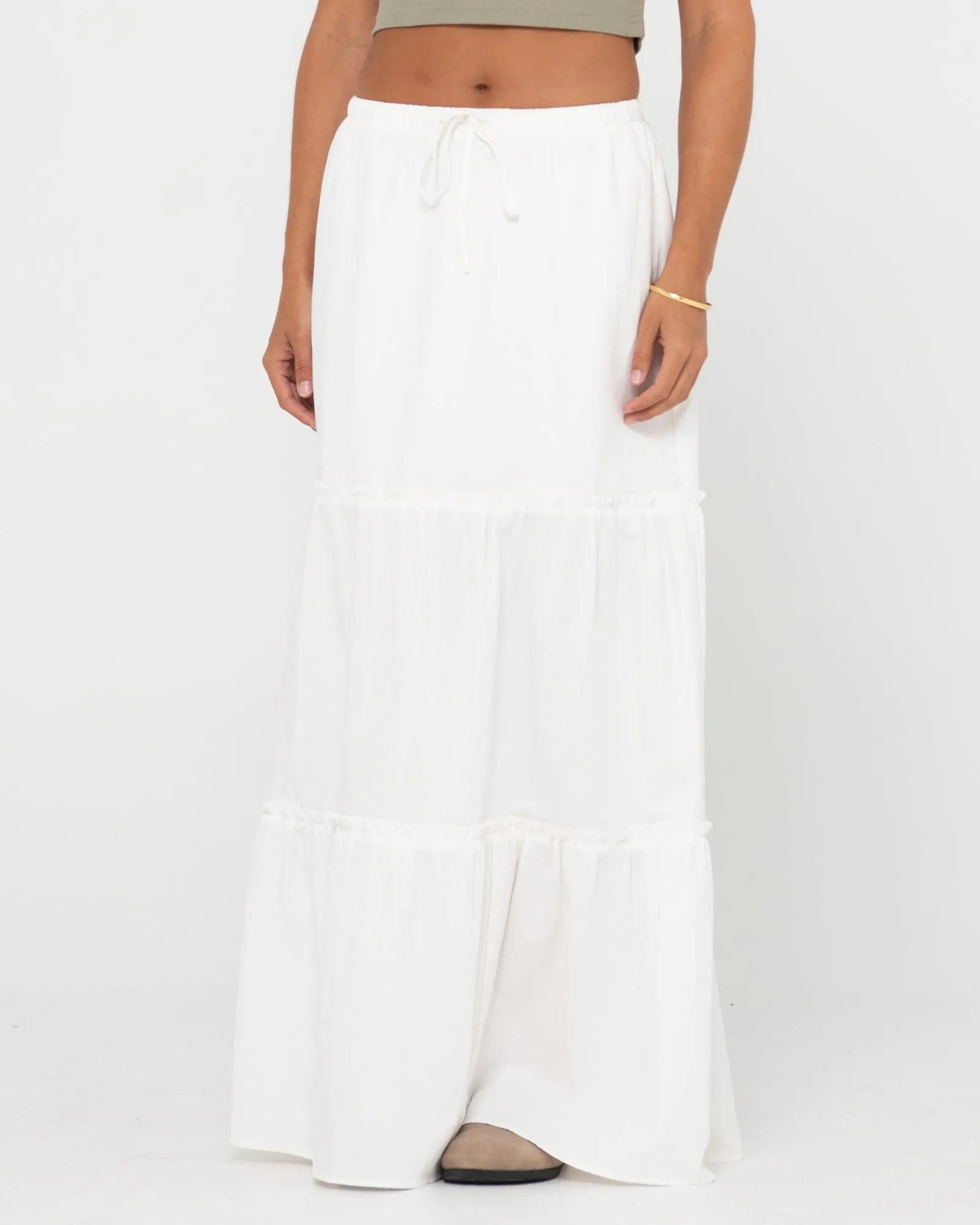 Violeta Low Rise Maxi Skirt - Snow