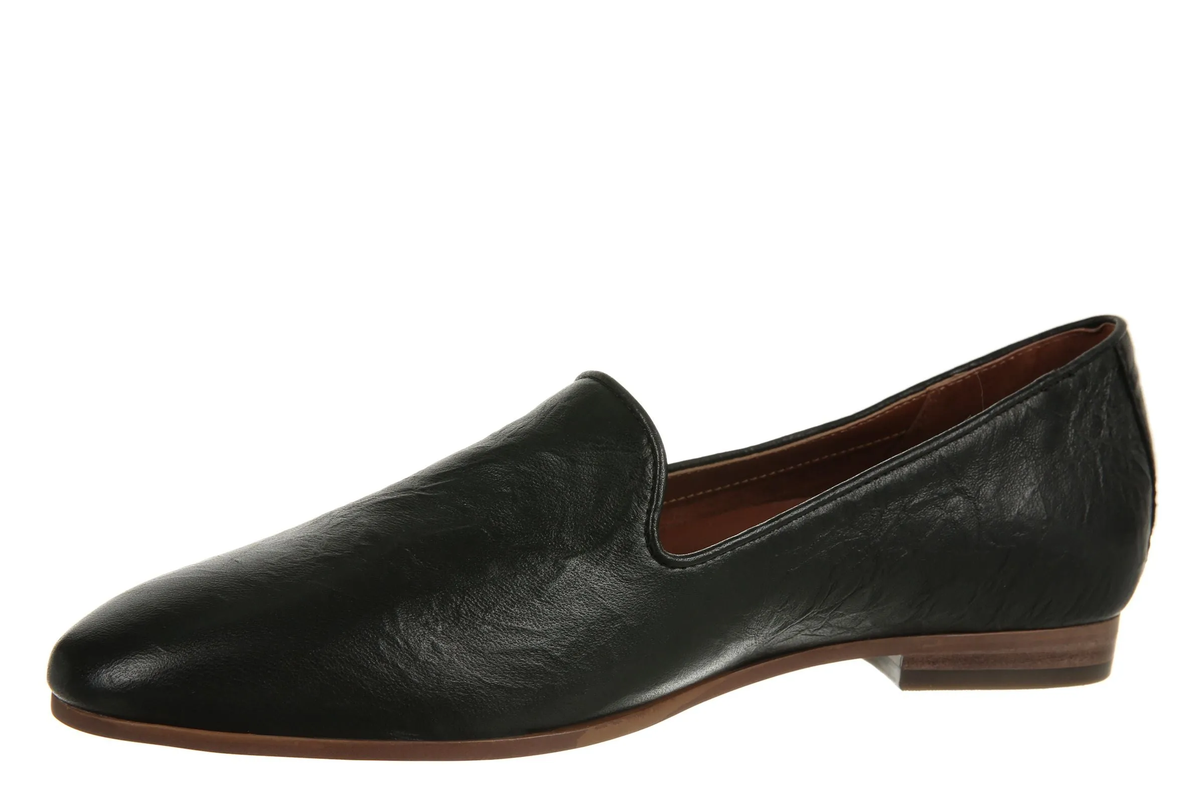 VIONIC WILLA BLACK CRINKLE NAPPA LEATHER
