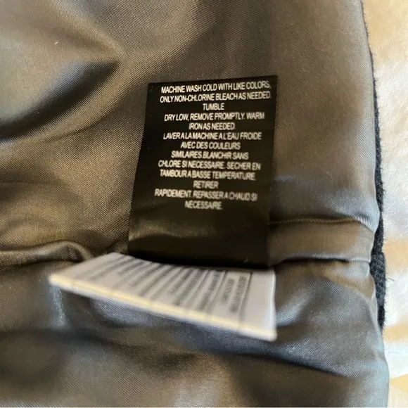 Volcom Vintage Black Pea Coat Zipper Button Front M