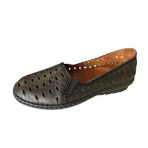 Volks Walkers N065 1562 Black Women's Loafers