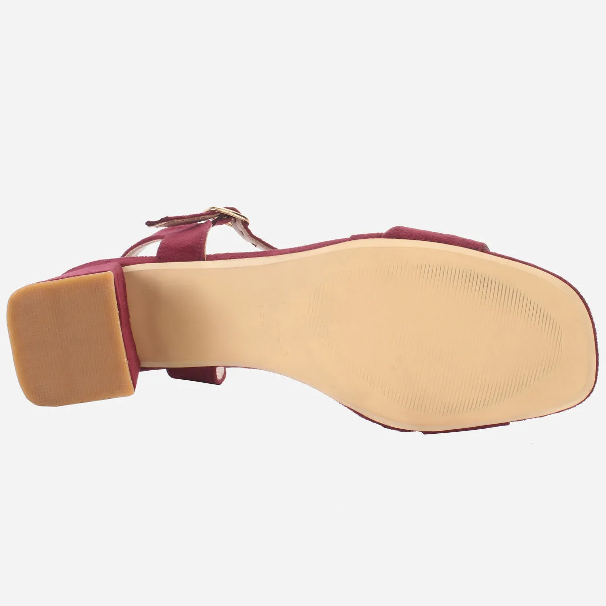 Womens "NAURAX" Fancy Block Heel Back Strap Sandals